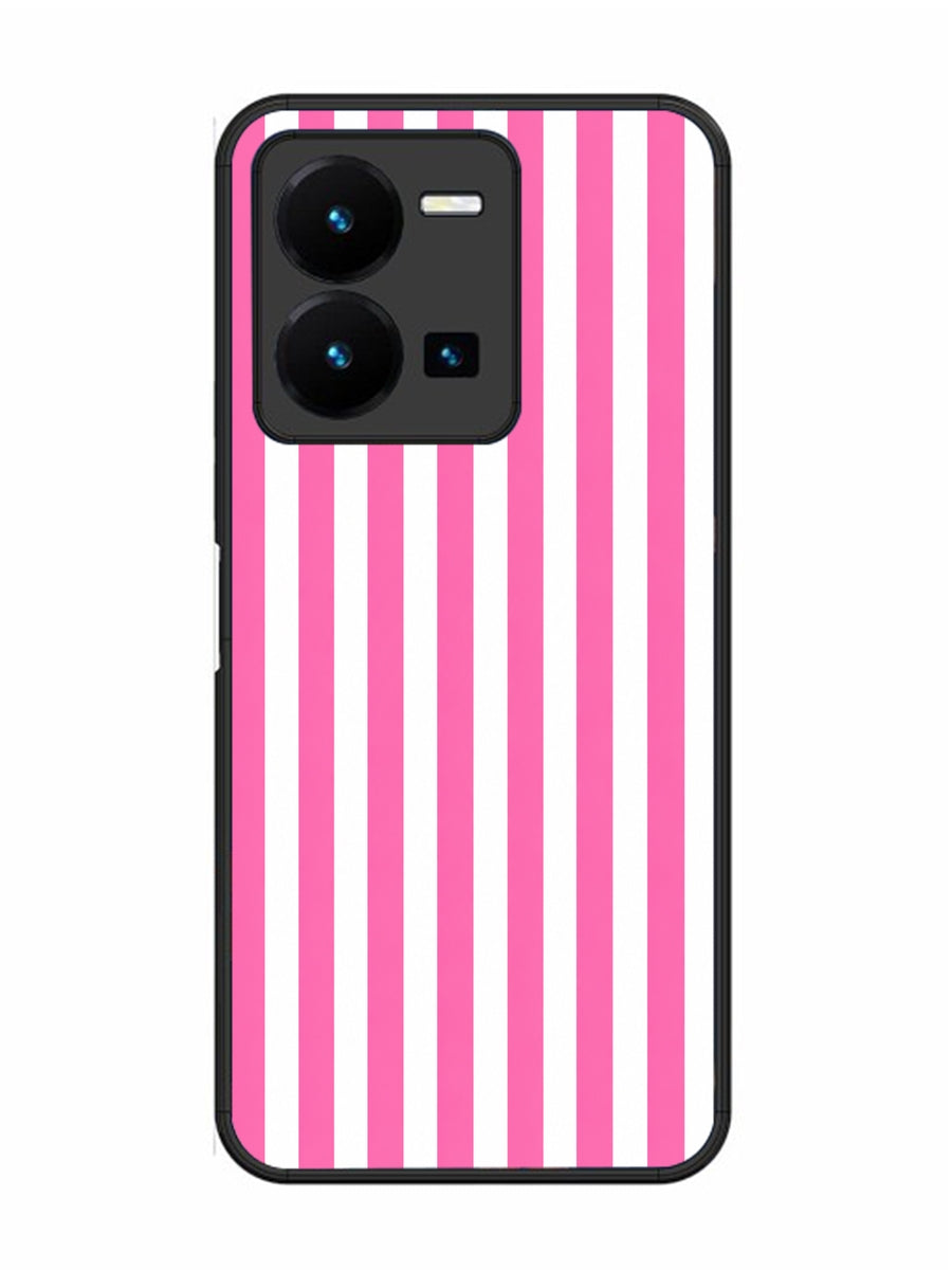 Vivo Y27 Vertical Stripes Hot Pink