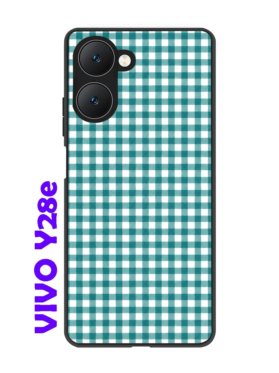 Vivo Y28e 5G Gingham Checks Teal Gree