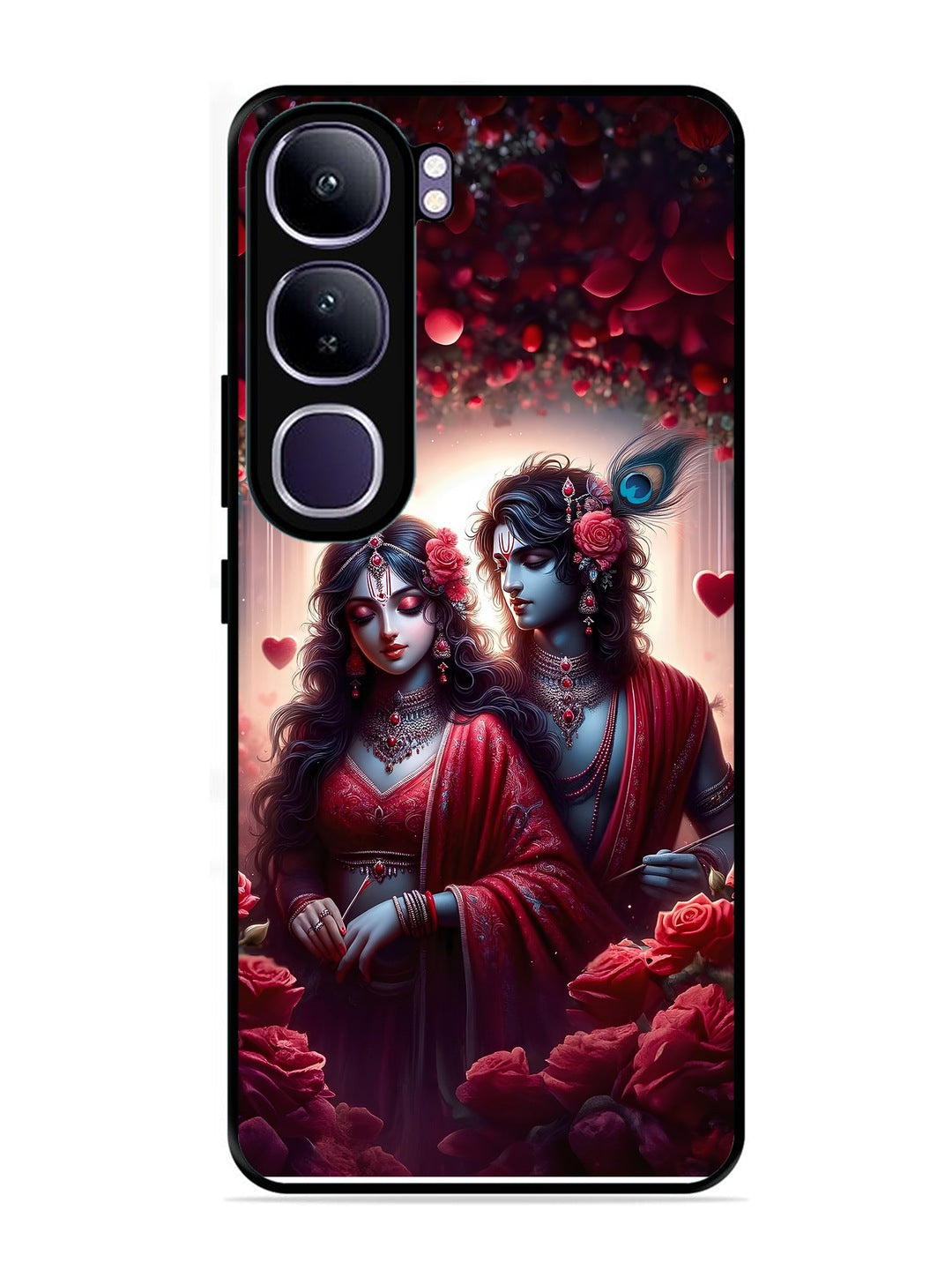 Vivo Y300 Couples in Red theme like Radha Krishna