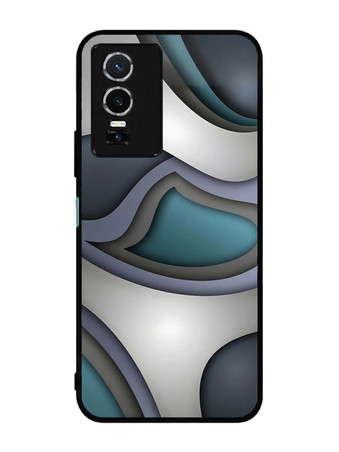 Vivo Y76 5G Slate Blue Gradient Wave