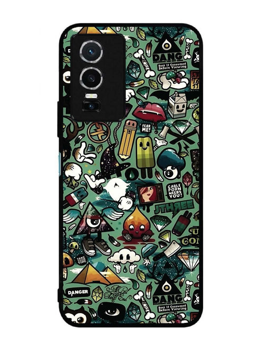 Vivo Y76 5G Pop Art Doodle Graffiti Collage