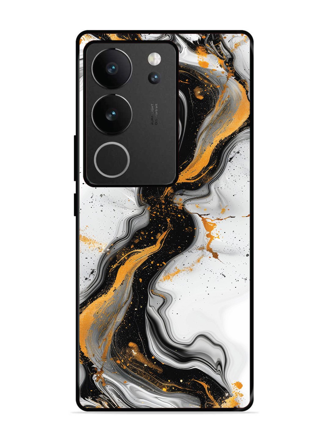 Vivo v29 pro 5g Black And Golden Marble Essence
