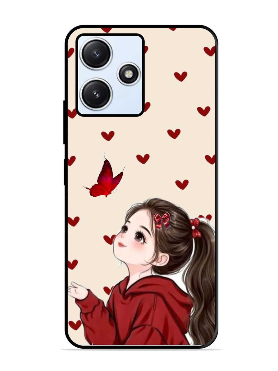 XIAOMI Redmi 12 5G Beautiful girl with red butterfly