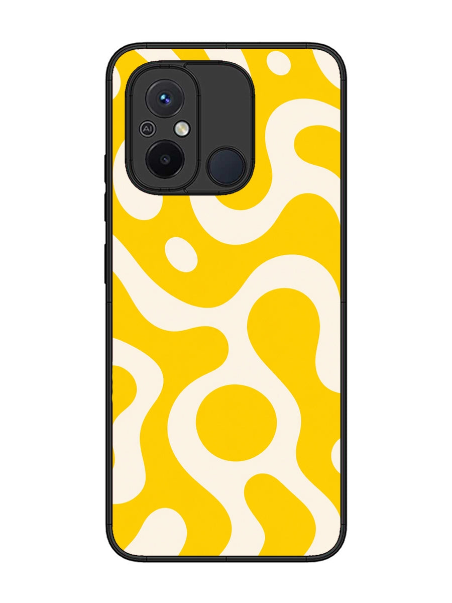XIAOMI Redmi 12C Fluid wave pattern Dark Bright Yellow