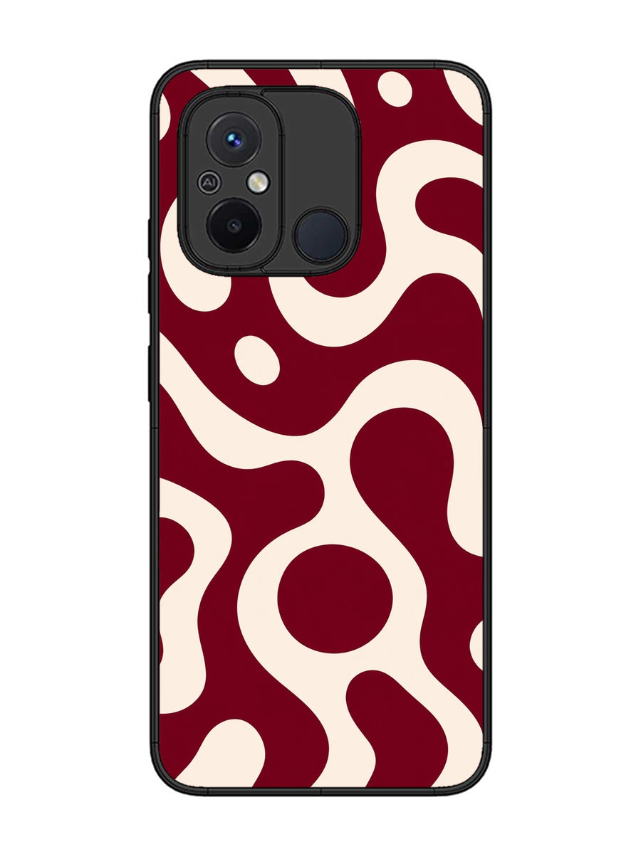 XIAOMI Redmi 12C Fluid wave pattern Deep Maroon