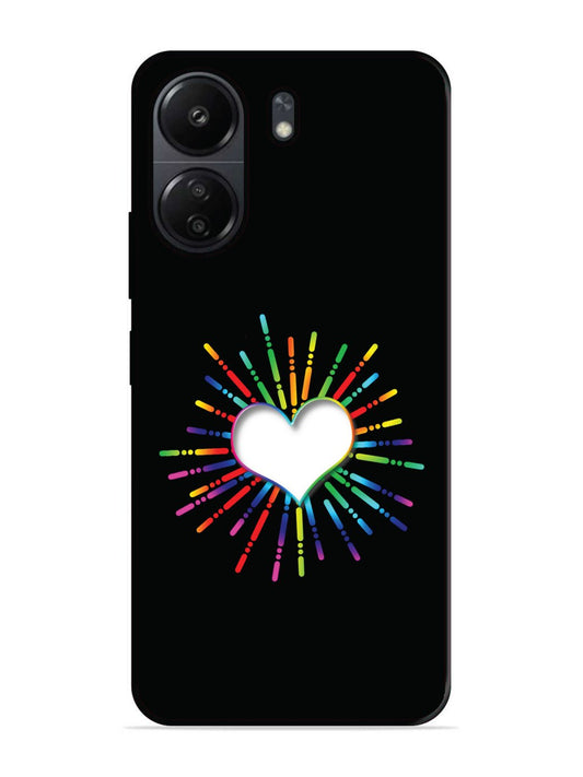 Poco C65 Colourful Heart on Black