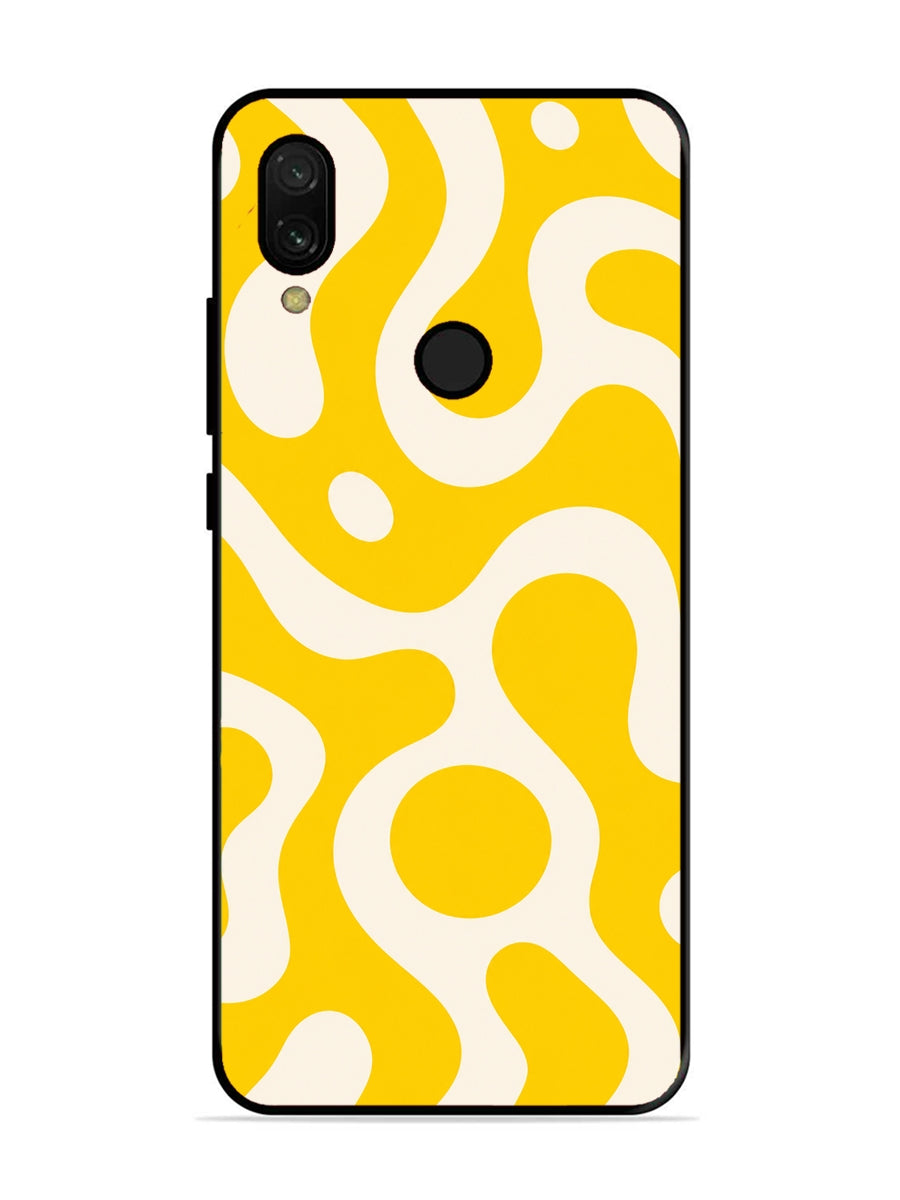 XIAOMI Redmi 7 Fluid wave pattern Dark Bright Yellow