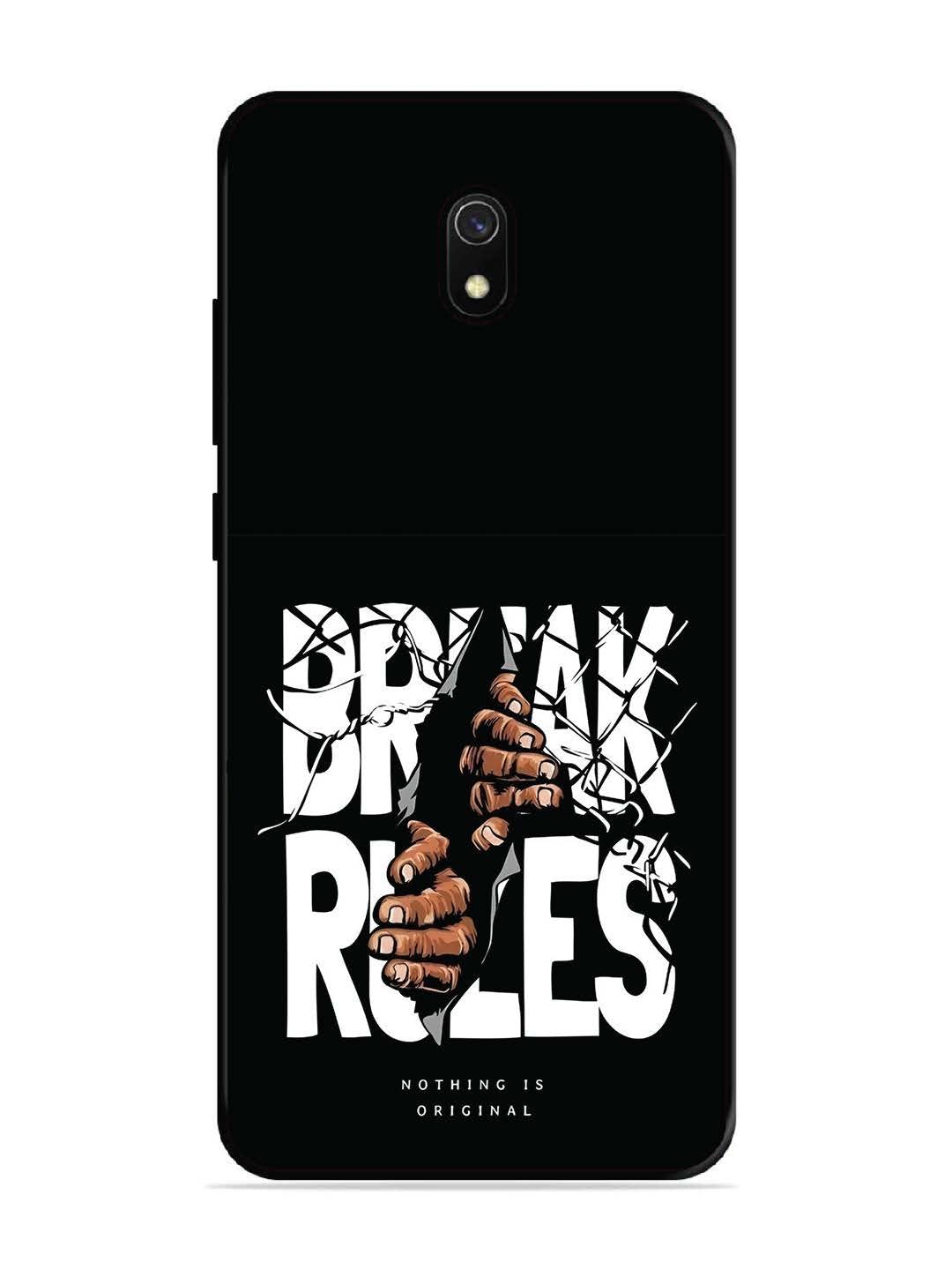 Xiaomi Redmi 8A Break Rules Gritty Typography Art