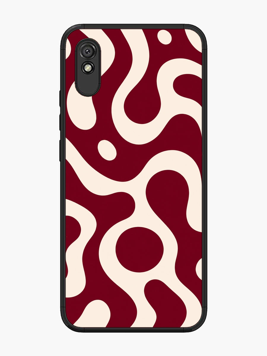 XIAOMI Redmi 9A Fluid wave pattern Deep Maroon