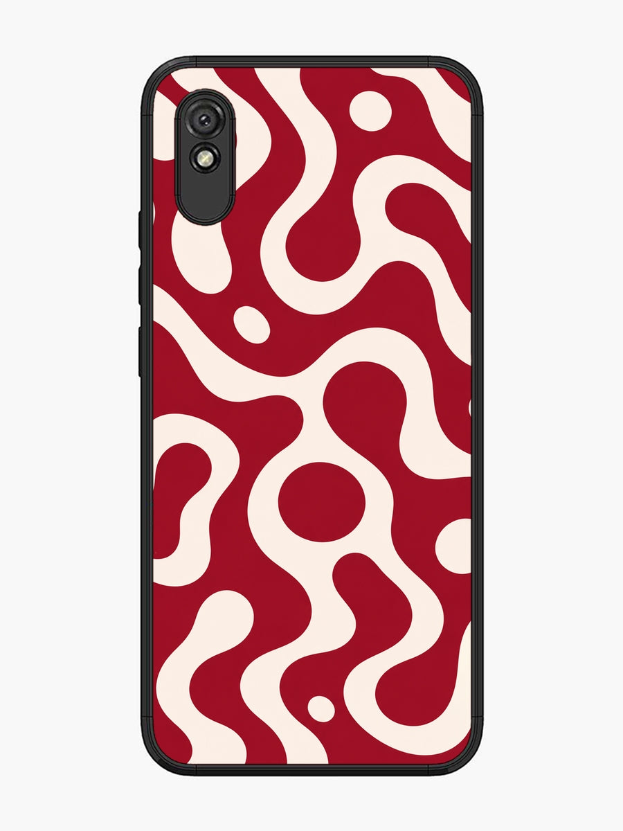 XIAOMI Redmi 9A Fluid wave pattern Wine Red