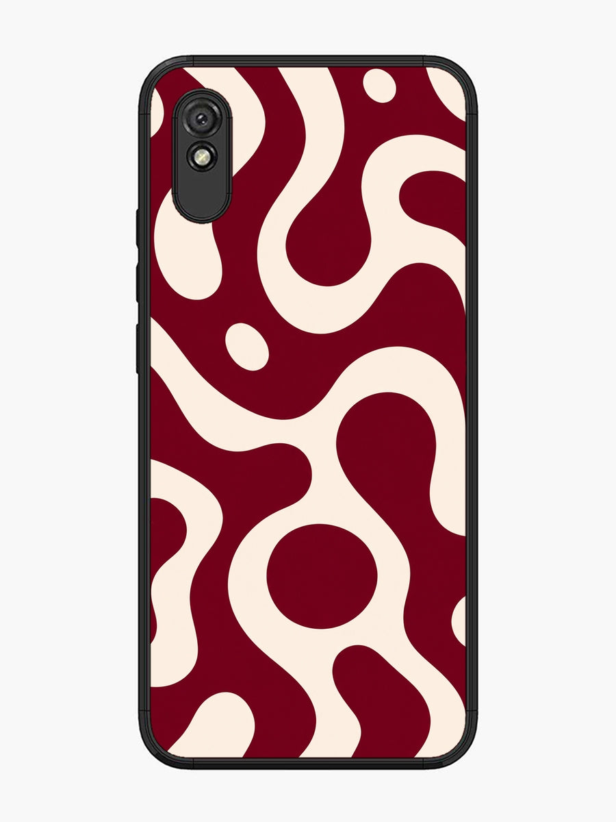 XIAOMI Redmi 9i Fluid wave pattern Deep Maroon
