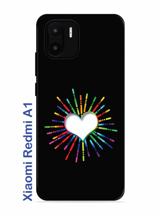 Xiaomi Redmi A1 Colourful Heart on Black