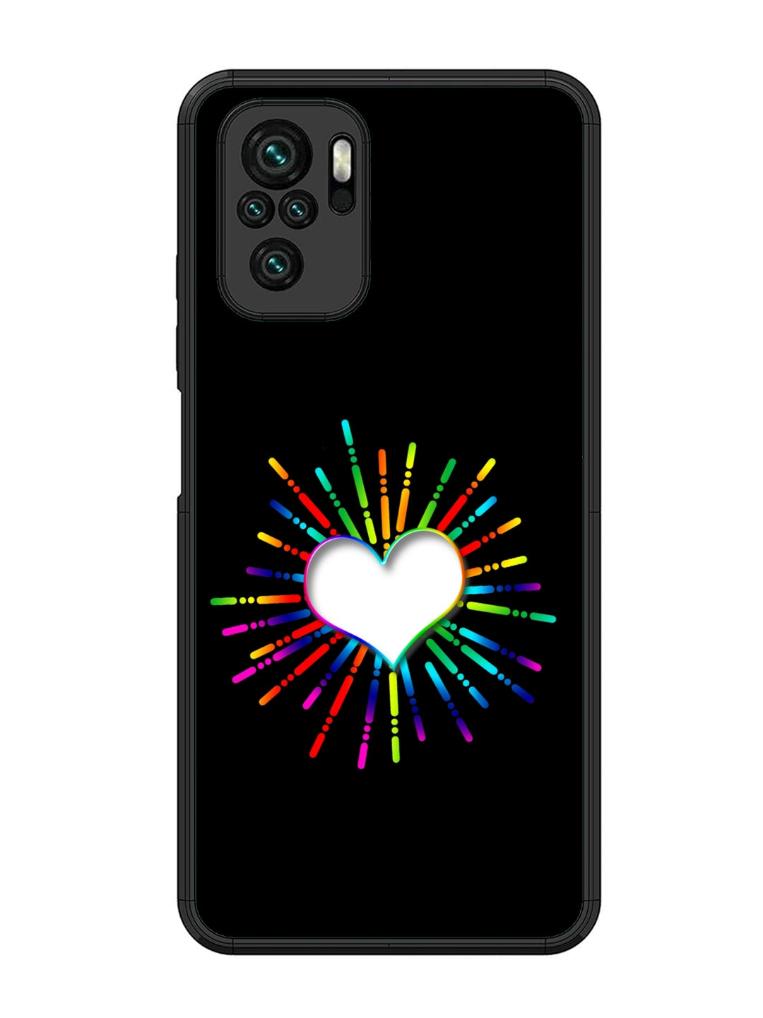 XIAOMI Redmi Note 10 Colourful Heart on Black