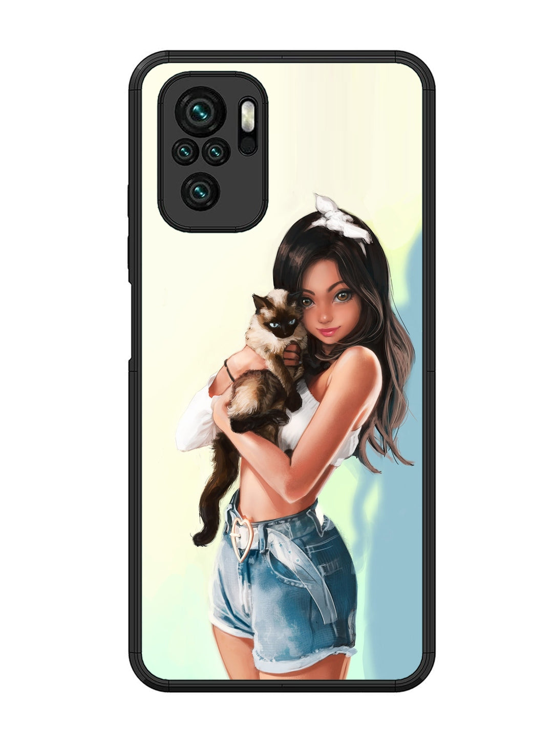 XIAOMI Redmi Note 10 Cute Girl with Cat