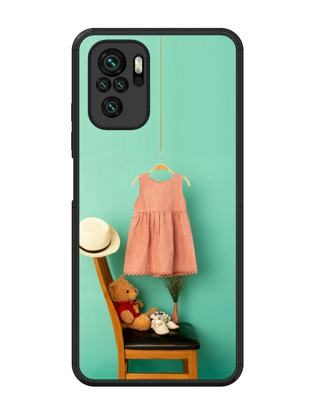 XIAOMI Redmi Note 10 Trendy dress for girl near toy bear