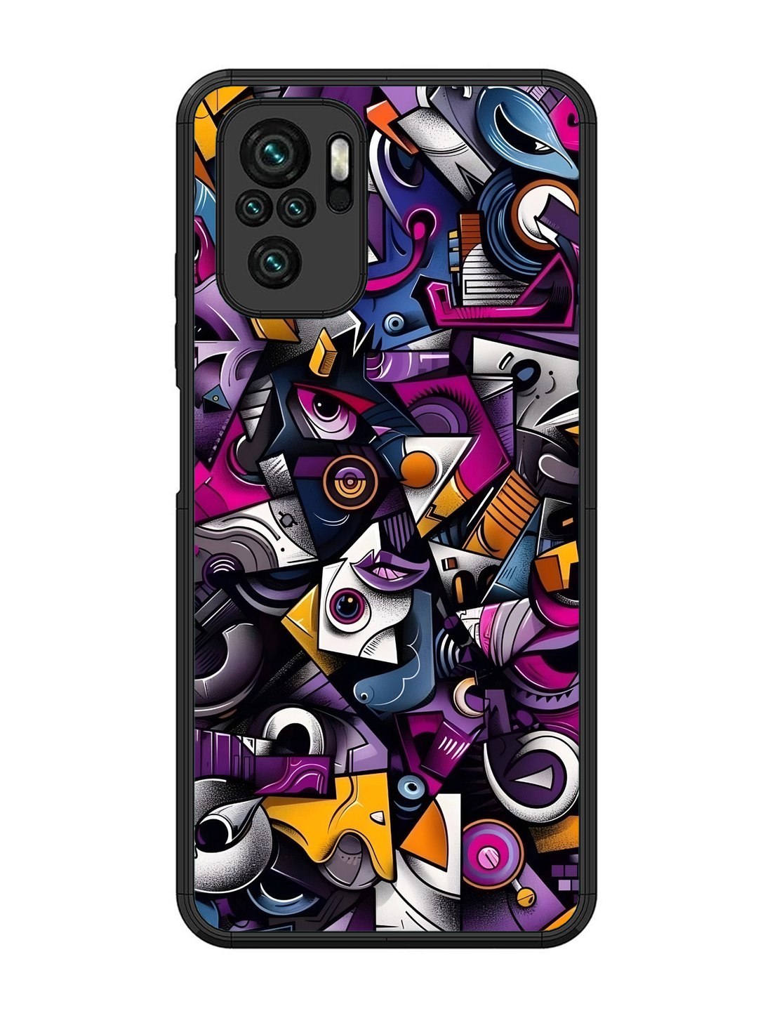 XIAOMI Redmi Note 10 Abstract Geometric Graffiti Chaos