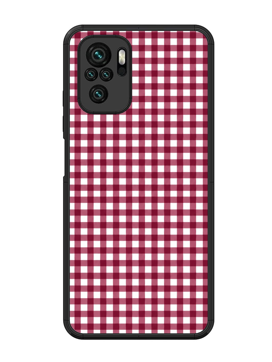 XIAOMI Redmi Note 10 Gingham Checks Wine Red