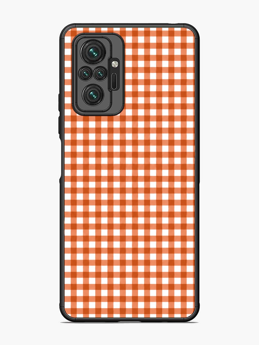 XIAOMI Redmi Note 10 Pro Gingham Checks Burnt Orange