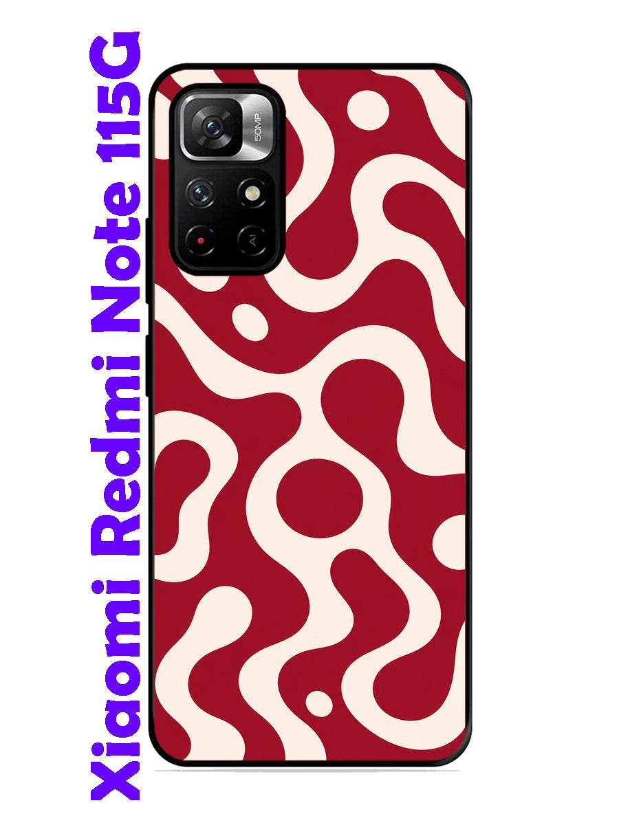 XIAOMI Redmi Note 11 5G Fluid wave pattern Wine Red