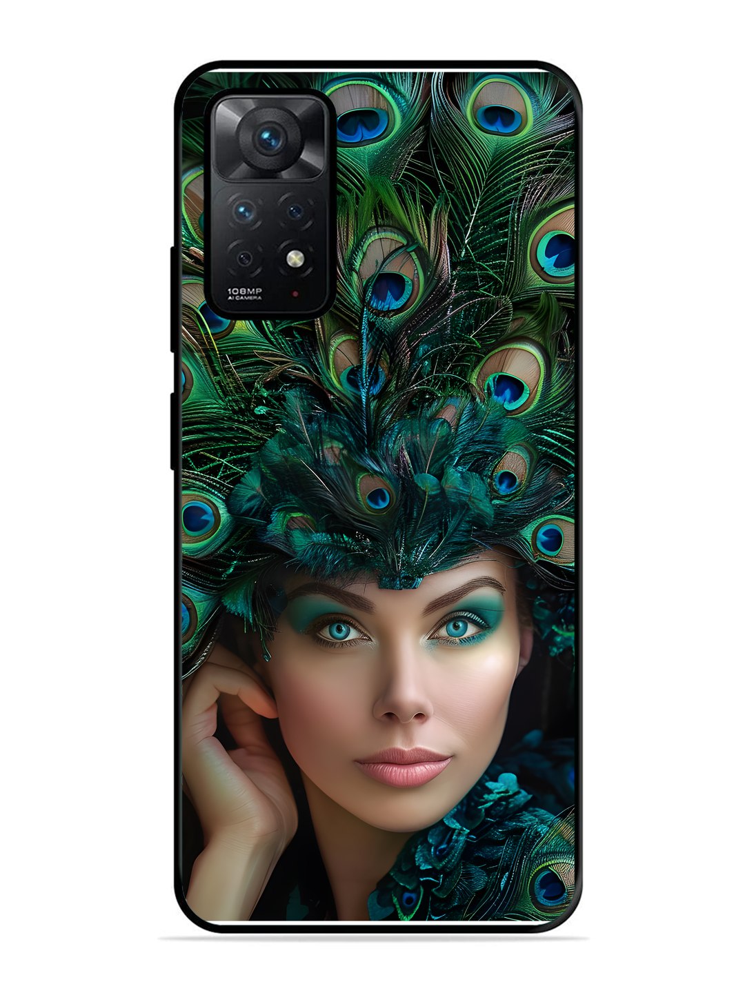 XIAOMI Redmi Note 11 Pro 5G Girl with peacock feather Crown