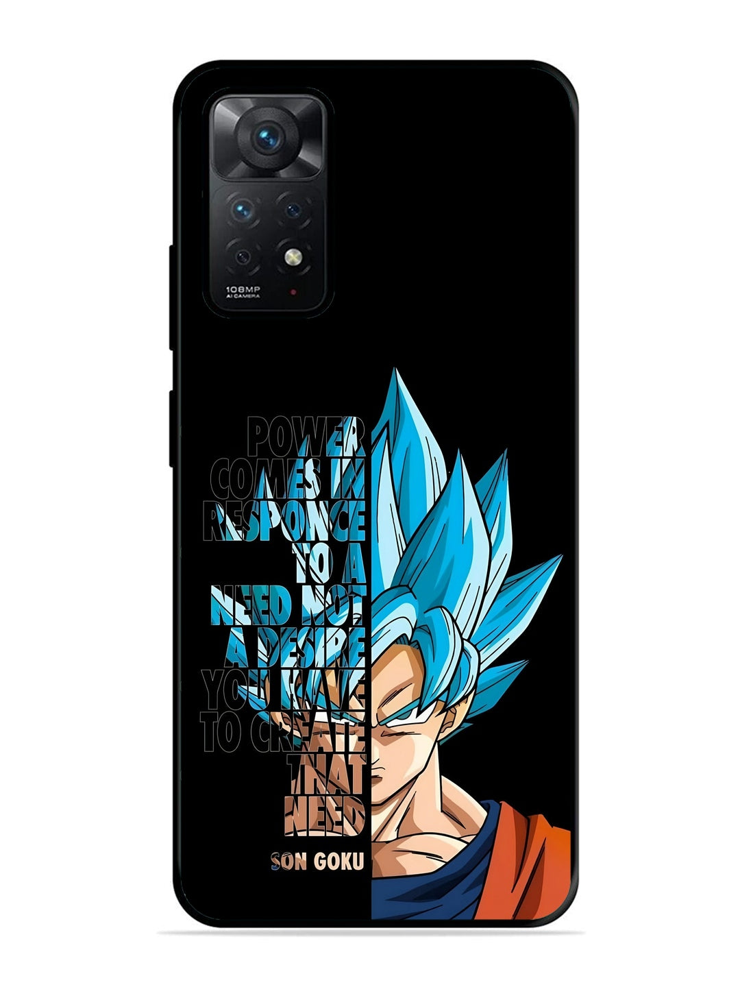XIAOMI Redmi Note 11 Pro 5G Son of Goku Blue Motivational Art