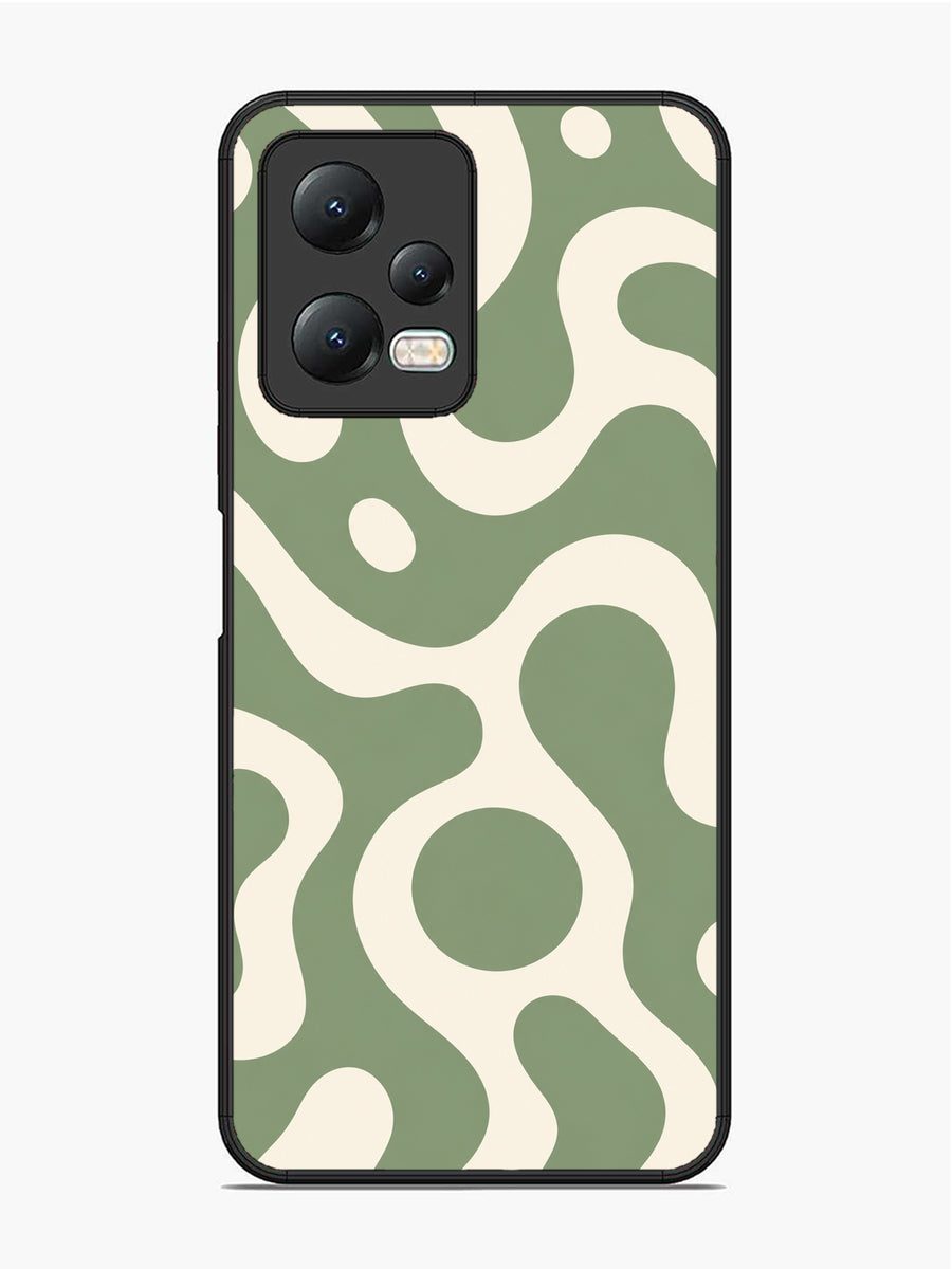 XIAOMI Redmi Note 12 5G Fluid wave pattern Dark Sage Green