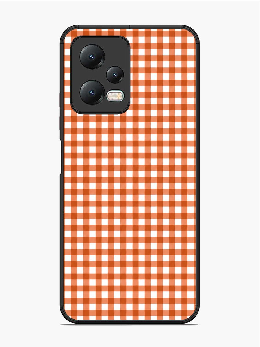 XIAOMI Redmi Note 12 5G Gingham Checks Burnt Orange