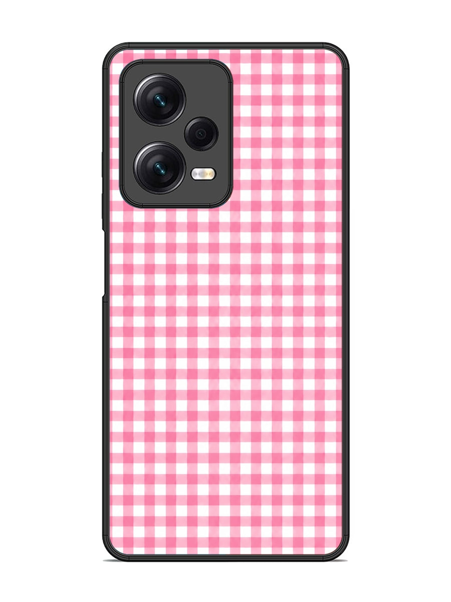 XIAOMI Redmi Note 12 Pro 5G Gingham Checks pink