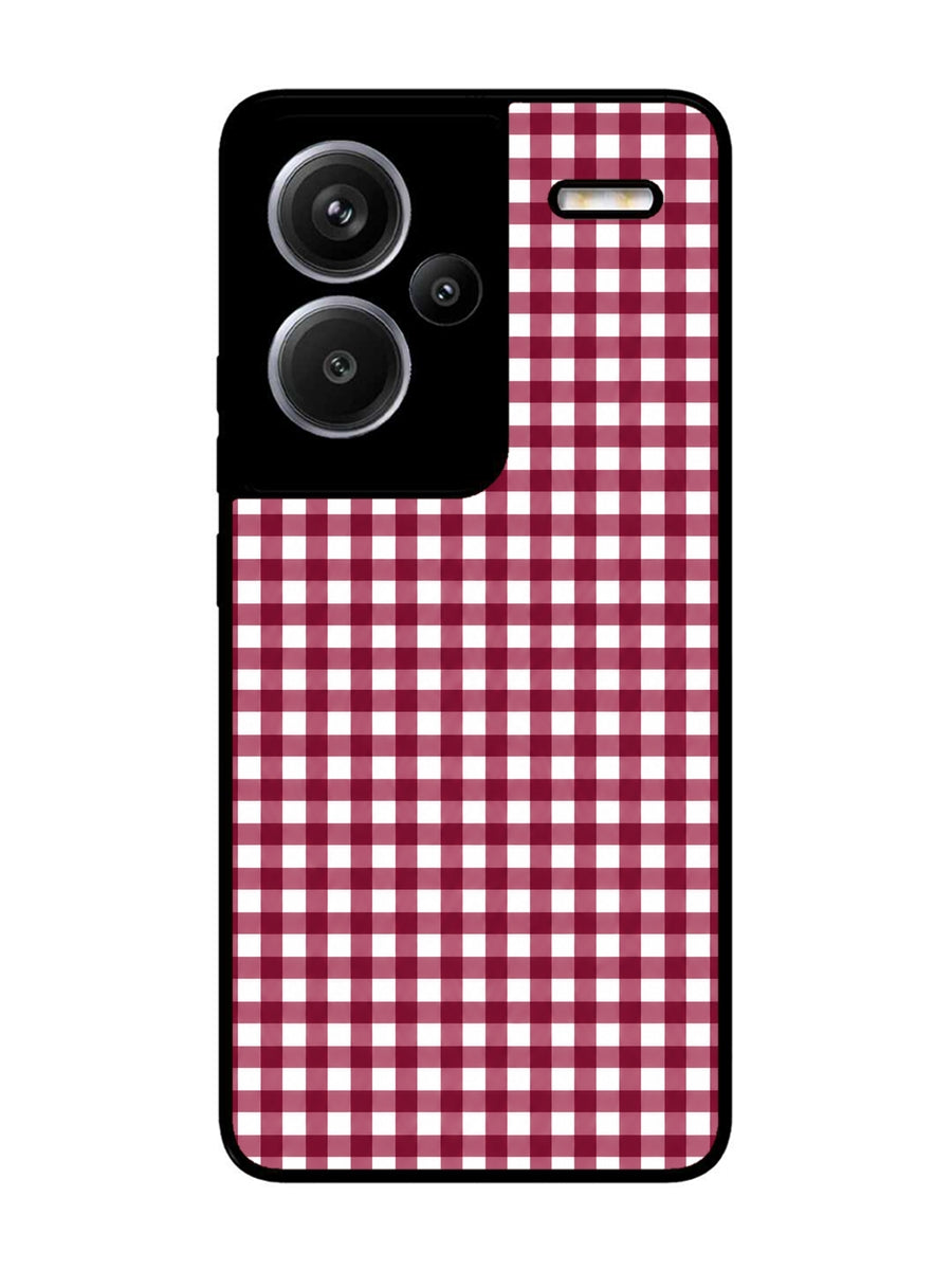 XIAOMI Redmi Note 13 Pro Plus 5G Gingham Checks Wine Red