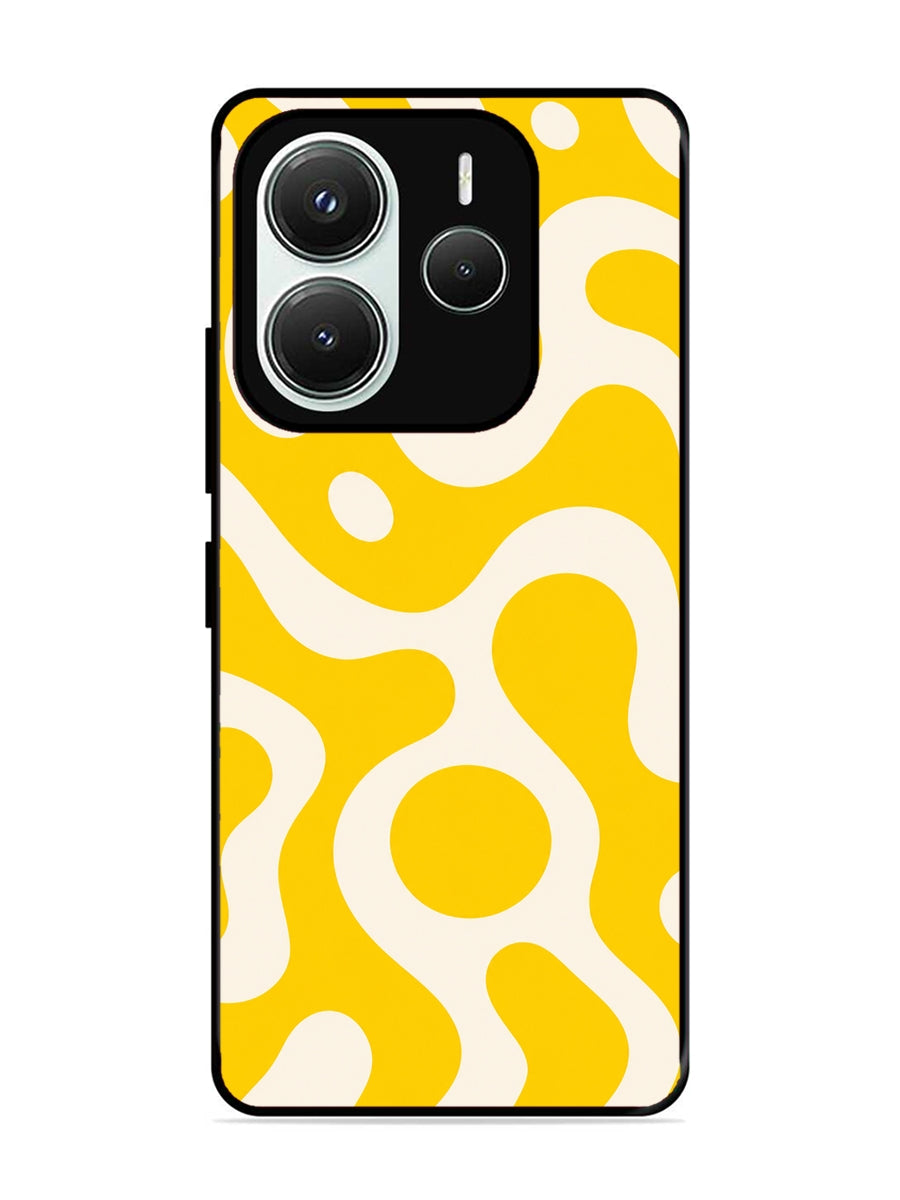 XIAOMI Redmi Note 14 5G Fluid wave pattern Dark Bright Yellow