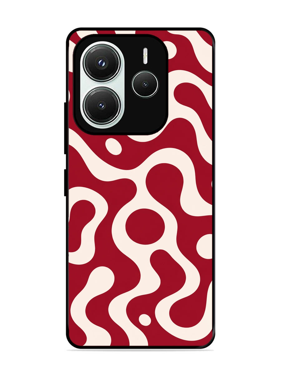 XIAOMI Redmi Note 14 5G Fluid wave pattern Wine Red
