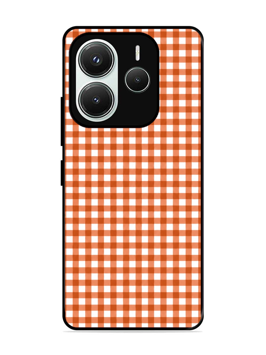 XIAOMI Redmi Note 14 5G Gingham Checks Burnt Orange