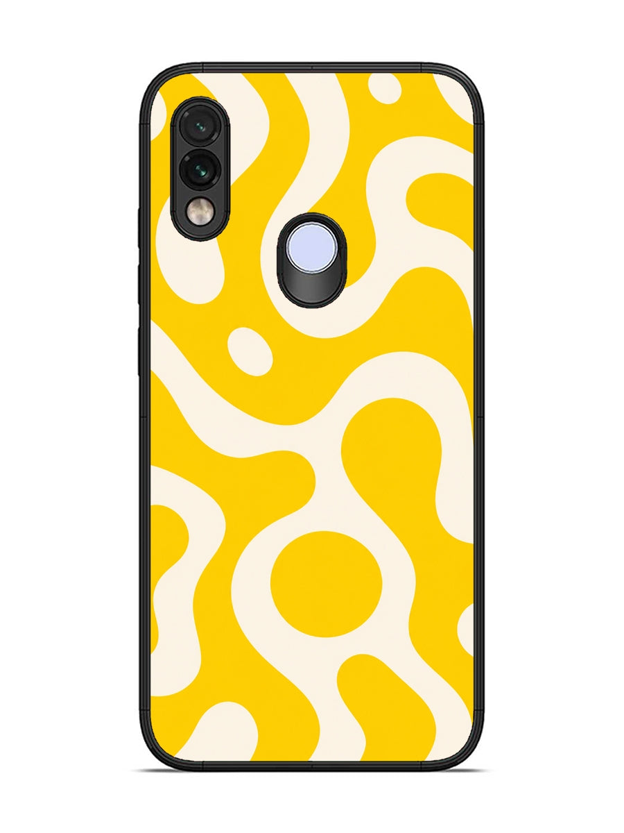 XIAOMI Redmi Note 7 Fluid wave pattern Dark Bright Yellow
