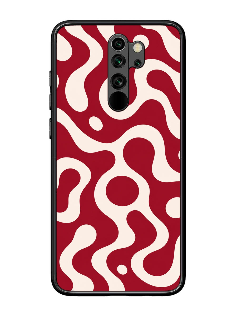 XIAOMI Redmi Note 8 Pro Fluid wave pattern Wine Red
