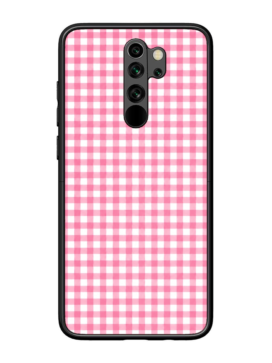 XIAOMI Redmi Note 8 Pro Gingham Checks pink