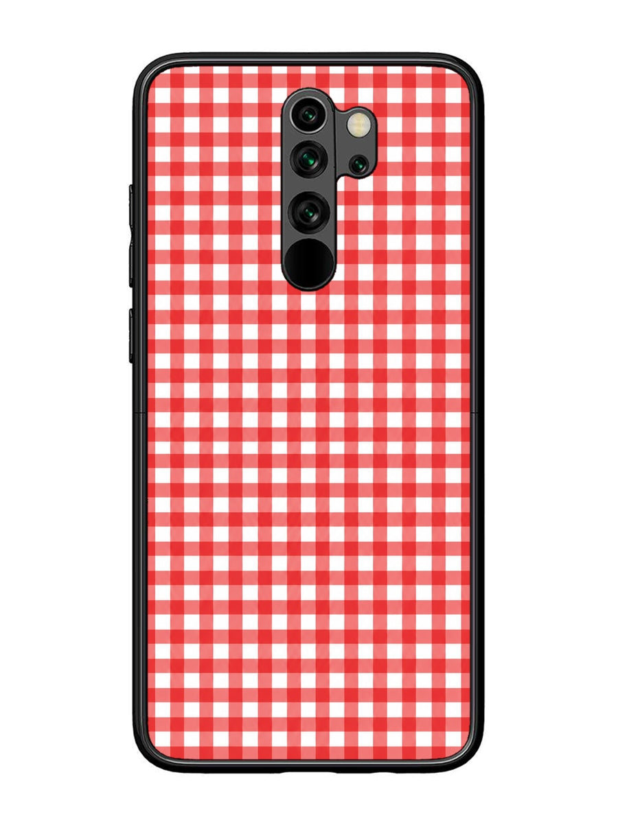 XIAOMI Redmi Note 8 Pro Gingham Checks Red