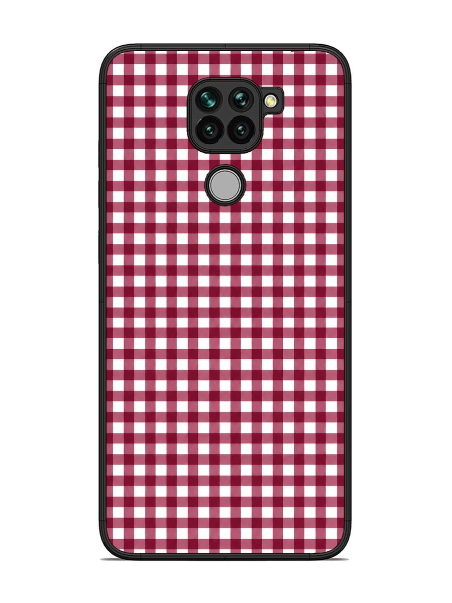 XIAOMI Redmi Note 9 Gingham Checks Wine Red