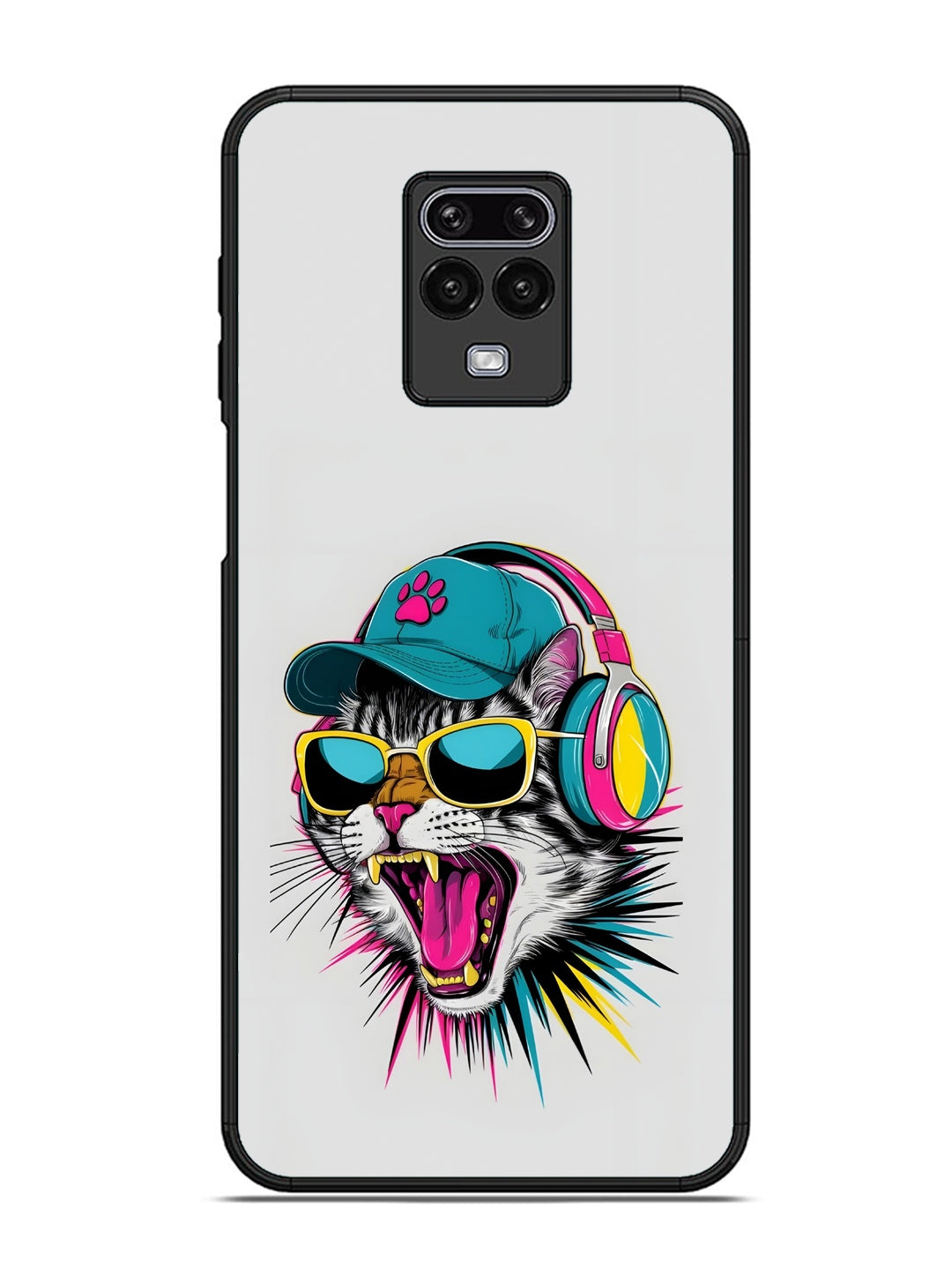 XIAOMI Redmi Note 9 Pro Neon Pop Art DJ Cat Vibe