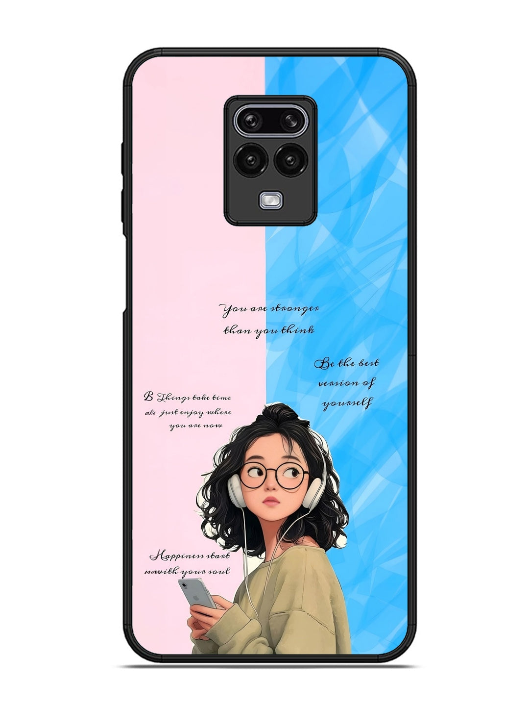 XIAOMI Redmi Note 9 Pro Girl with quote