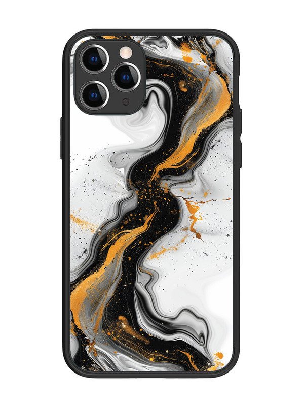 iPhone 11 Pro Black And Golden Marble Essence